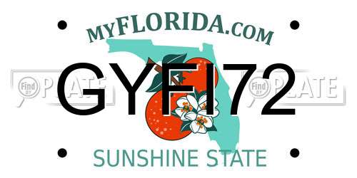 GYFI72 Florida License Plate