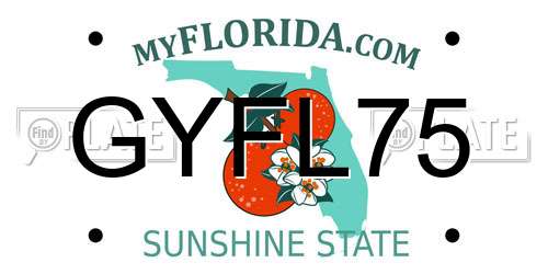 GYFL75 Florida License Plate