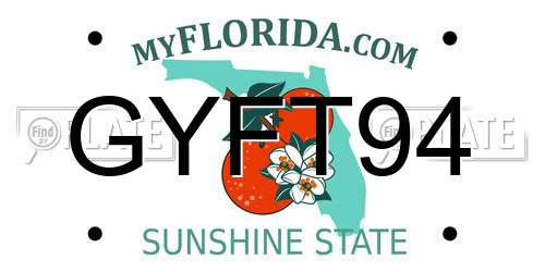 GYFT94 Florida License Plate