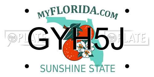 GYH5J Florida License Plate