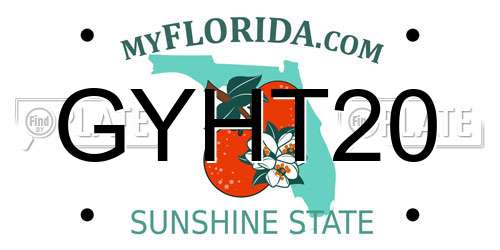 GYHT20 Florida License Plate