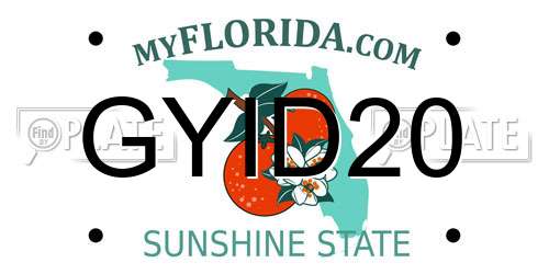GYID20 Florida License Plate
