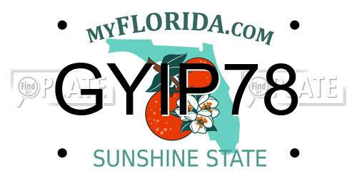 GYIP78 Florida License Plate