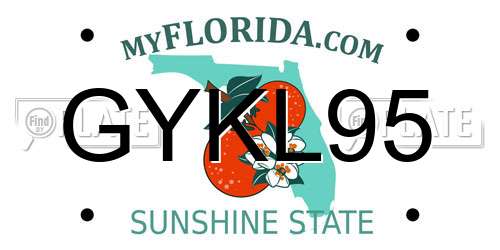 GYKL95 Florida License Plate