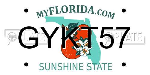 GYKT57 Florida License Plate