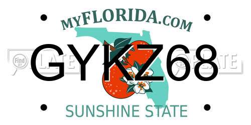 GYKZ68 Florida License Plate