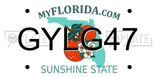 GYLG47 Florida License Plate