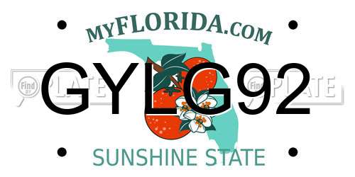 GYLG92 Florida License Plate