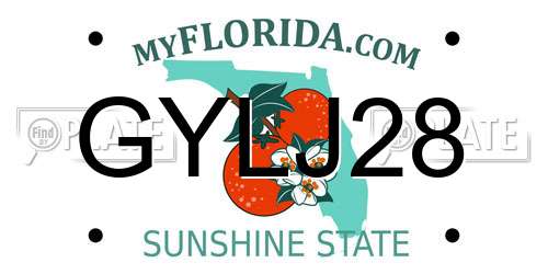 GYLJ28 Florida License Plate