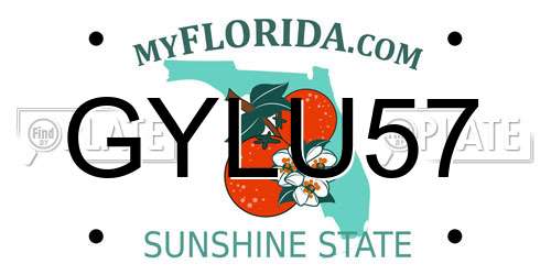GYLU57 Florida License Plate