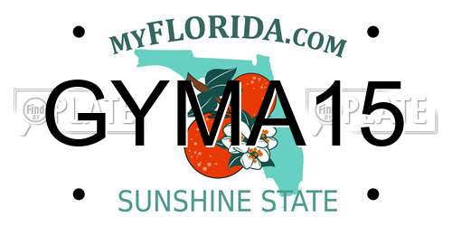 GYMA15 Florida License Plate