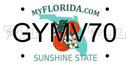 GYMV70 Florida License Plate