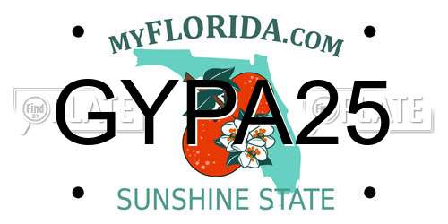 GYPA25 Florida License Plate