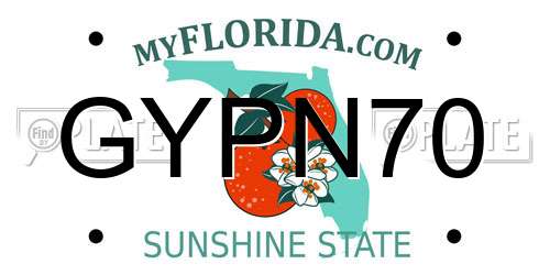 GYPN70 Florida License Plate