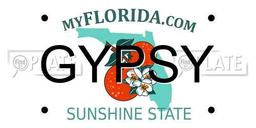 GYPSY Florida License Plate