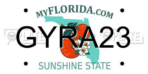 GYRA23 Florida License Plate
