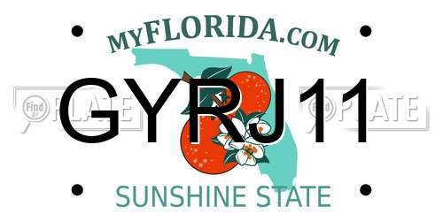 GYRJ11 Florida License Plate