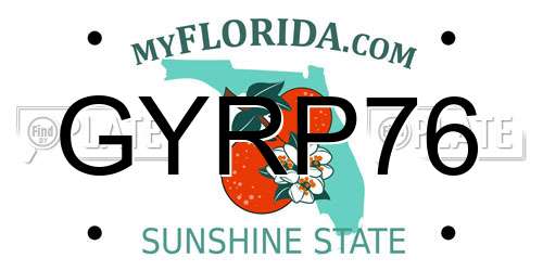 GYRP76 Florida License Plate