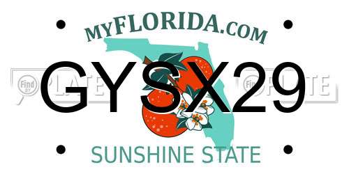 GYSX29 Florida License Plate