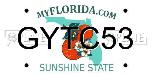GYTC53 Florida License Plate