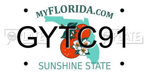 GYTC91 Florida License Plate