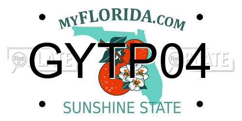 GYTP04 Florida License Plate