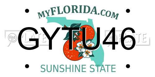 GYTU46 Florida License Plate