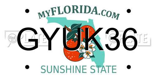 GYUK36 Florida License Plate