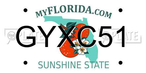 GYXC51 Florida License Plate