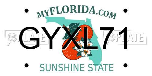 GYXL71 Florida License Plate