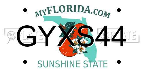GYXS44 Florida License Plate
