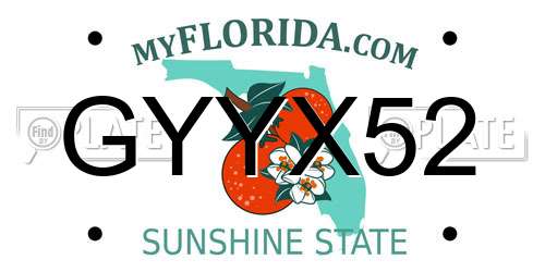 GYYX52 Florida License Plate