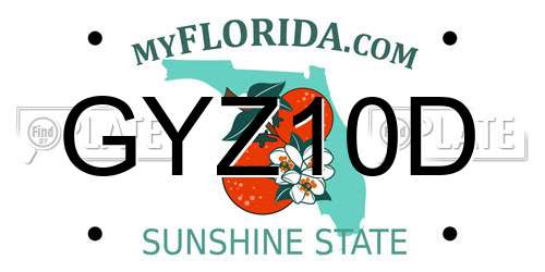 GYZ10D Florida License Plate