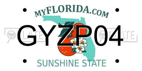 GYZP04 Florida License Plate