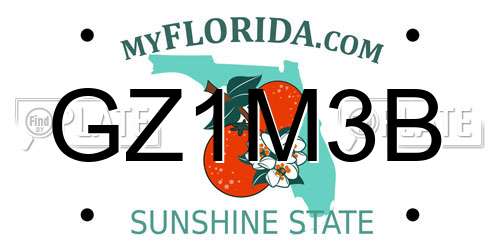 GZ1M3B Florida License Plate
