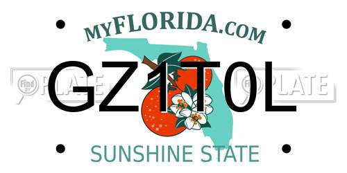 GZ1T0L Florida License Plate