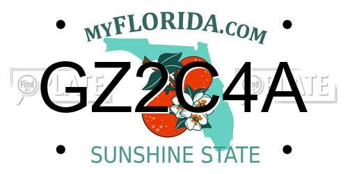GZ2C4A Florida License Plate