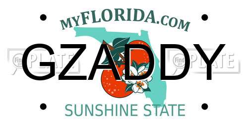 GZADDY Florida License Plate