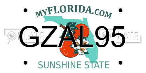 GZAL95 Florida License Plate