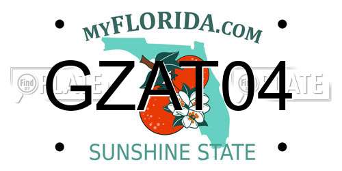 GZAT04 Florida License Plate