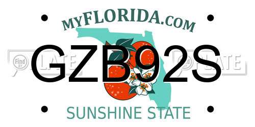 GZB92S Florida License Plate