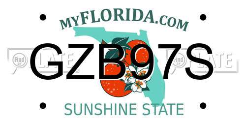 GZB97S Florida License Plate