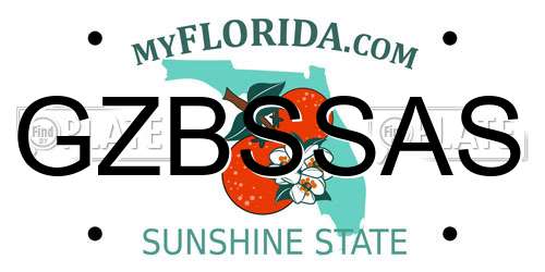 GZBSSAS Florida License Plate