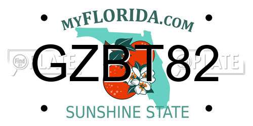 GZBT82 Florida License Plate