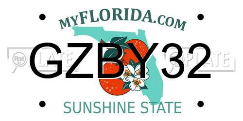GZBY32 Florida License Plate