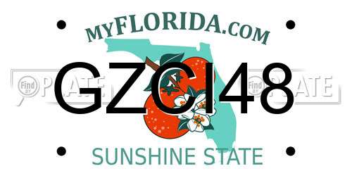 GZCI48 Florida License Plate