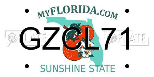 GZCL71 Florida License Plate