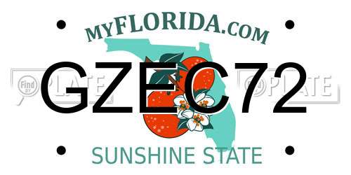 GZEC72 Florida License Plate