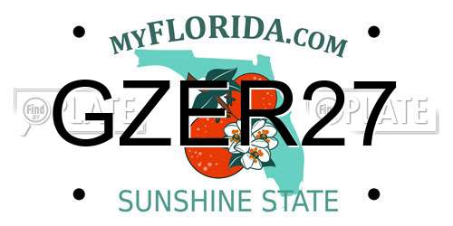 GZER27 Florida License Plate