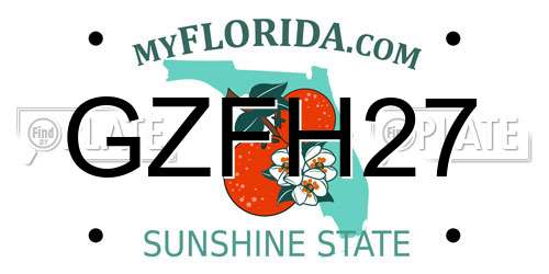 GZFH27 Florida License Plate